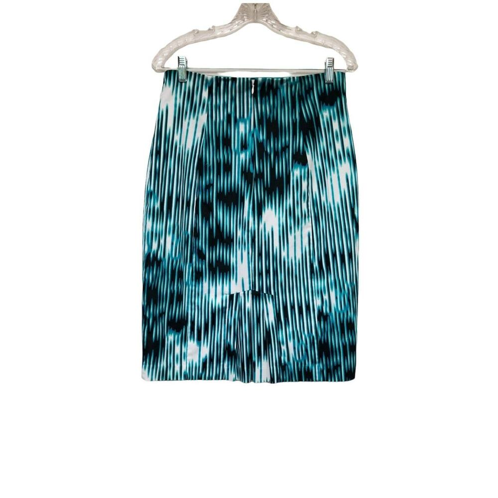 Women's Worthington Size10 Black White Teal Skirt
